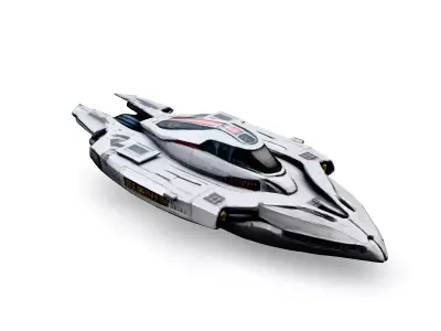 Scifi Starship Explorer SA39C1 Low-poly 3D model