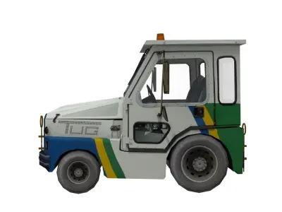 Lowpoly TUG Aviation Equip M1A50 Low-poly 3D model