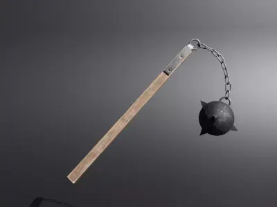 Medieval Spiked Flail 3D model