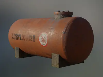 Industrial Acrylic Storage Tank 3D model