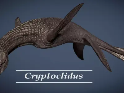 Cryptoclidus Pack Low-poly 3D model