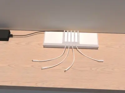 multi-tap phone charger Free 3D model