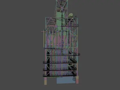 Refinery metal structure 3D model