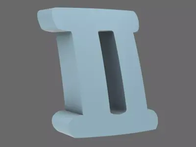 Space Knights V10R Standard Roman Numeral 02 Shoulder Symbols 3D print model