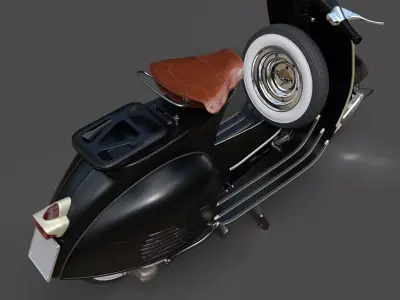 Vespa Standard Classic Scooter - High-Poly 3D Model 3D model
