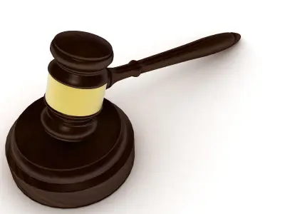 legal gavel set 3D model