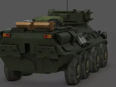 BTR-3E 8x8 Armored Personnel Carrier 3D Model  Low-poly 3D model