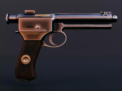 Roth-Steyr M1907 Low-poly 3D model