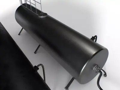 Industrial metal tank Low-poly 3D model