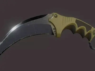 Tactical Karambit Low-poly 3D model