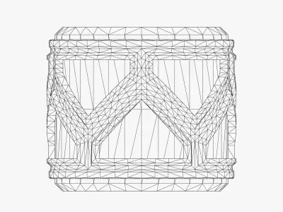 Scifi Tech Canister Low-poly 3D model
