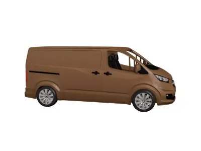 Generic Delivery Van Modern Urban Logistics Vehicle 01 3D model