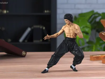  Toy Bruce Lee in Martial Pose 