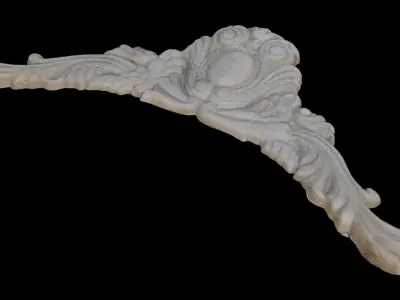  Ornate Corner Molding Scan Low-poly 3D model