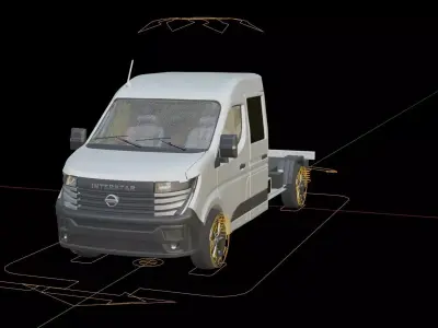  Nissan Interstar CrewCab Chassis 3D model