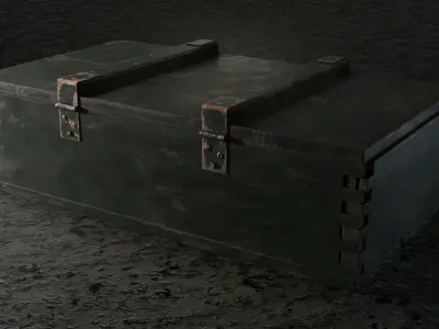Military box Low-poly 3D model 10