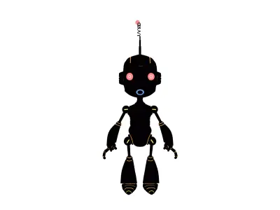 Animated Robot Low-poly 3D model purchase