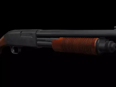 Mossberg 590 shockwave shotgun Low-poly 3D model