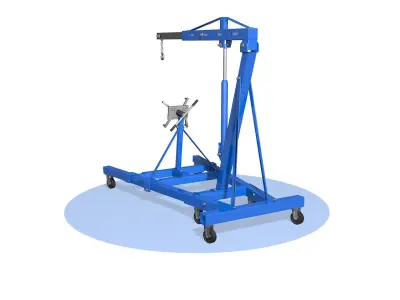 Hydraulic folding crane  3D model