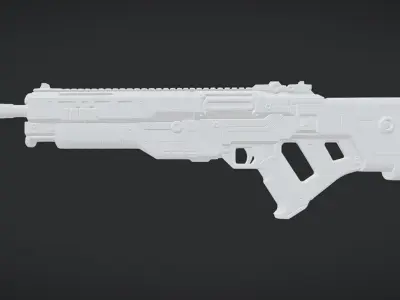 heavy assault rifles weapon bundle 3D model