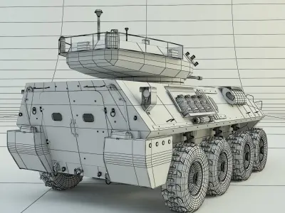 LAV-25 military vehicle 3ds max 3D model