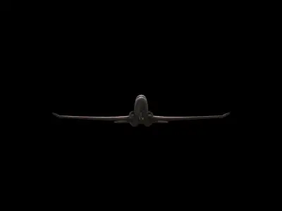3d Model Jet Plane Flying Over Clouds 3D model purchase