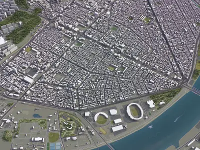 Pohang Low-poly 3D model