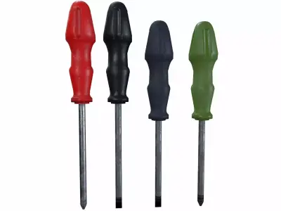 OLD SCREWDRIVER  Low-poly 3D model