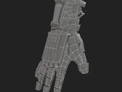 Scifi Gloves ver13 Low-poly 3D model