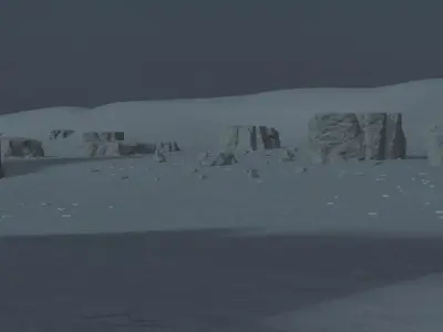 Winter Village 3D model shop