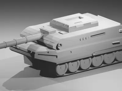 The Battle Tank Low-poly 3D model