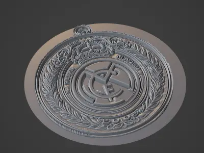 real madrid Football Medallion 3D print model