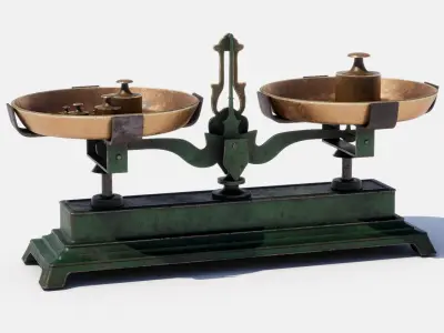 Old Scale Low-poly 3D model