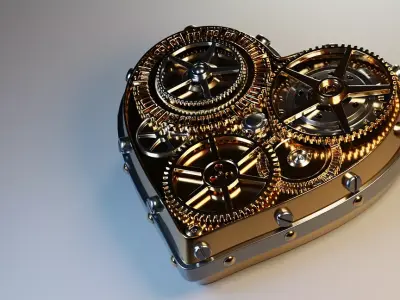 Steampunk heart 3D model