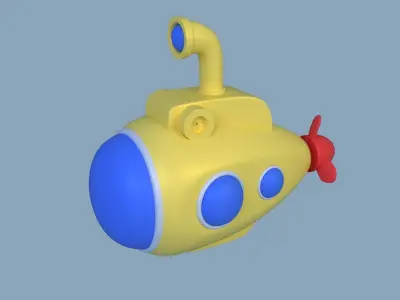 submarine toy 3D model