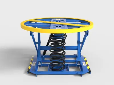 TRIPLE-SCISSOR LIFT TABLE MACHINE Low-poly 3D model