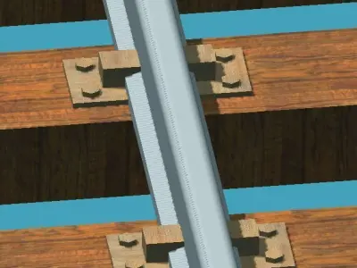 Printable realistic Railway Tracks 3D print model