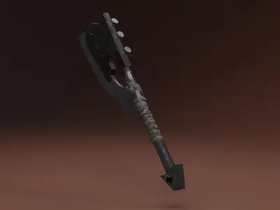 Survivalists axe PBR Low-Poly Game READY -6 Low-poly 3D model