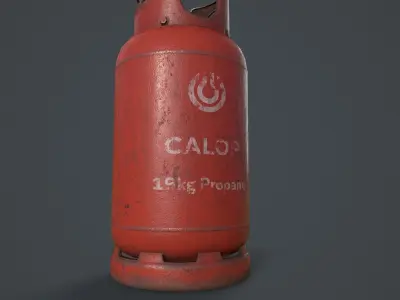 19kg Propane Calor Gas Bottle Low-poly 3D model