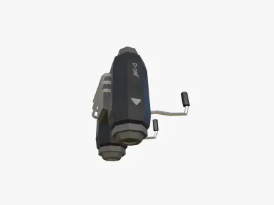 Jetpack Low Poly D04 - SciFi Character Design Low-poly 3D model