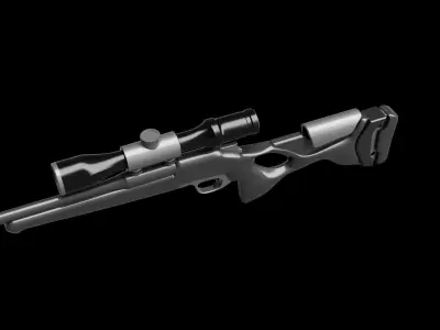 Blaser R8 gun Low-poly 3D model