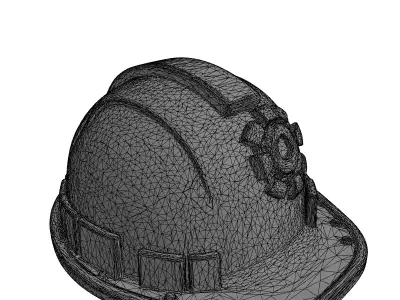 Worn Industrial Hard Hat Prop Low-poly 3D model