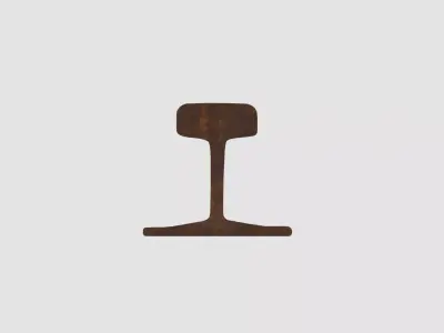 Rail profile 3D model Low-poly 3D model