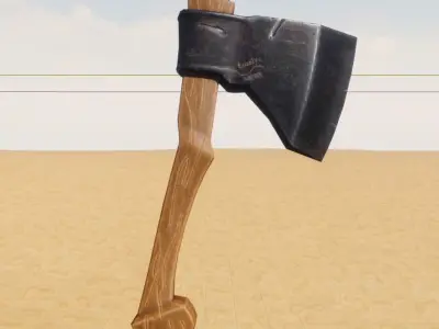 Axe of a carpenter Free low-poly 3D model