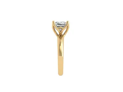 Solitaire Engagement Ring 3D print model 85