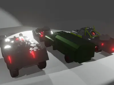 SCIFI Military pack Low-poly 3D model