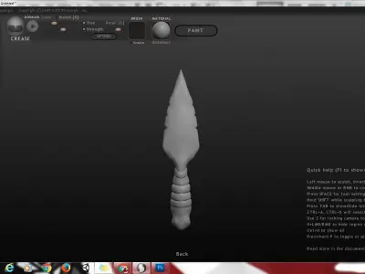 Primitive Stone Knife Free 3D model