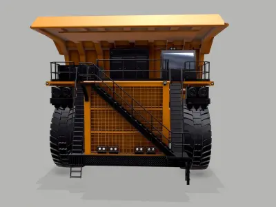 Industrial Vehicle Mine Truck Low-poly 3D model