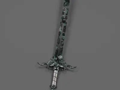 Sword Low-poly 3D model 93