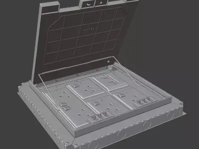 MODERN ELECTRICAL FLOOR BOX 3D model